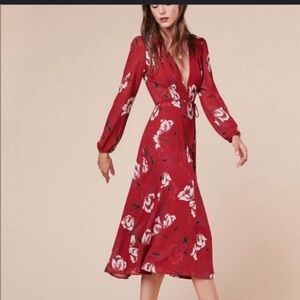 Reformation red Ashley Shoshana dress
